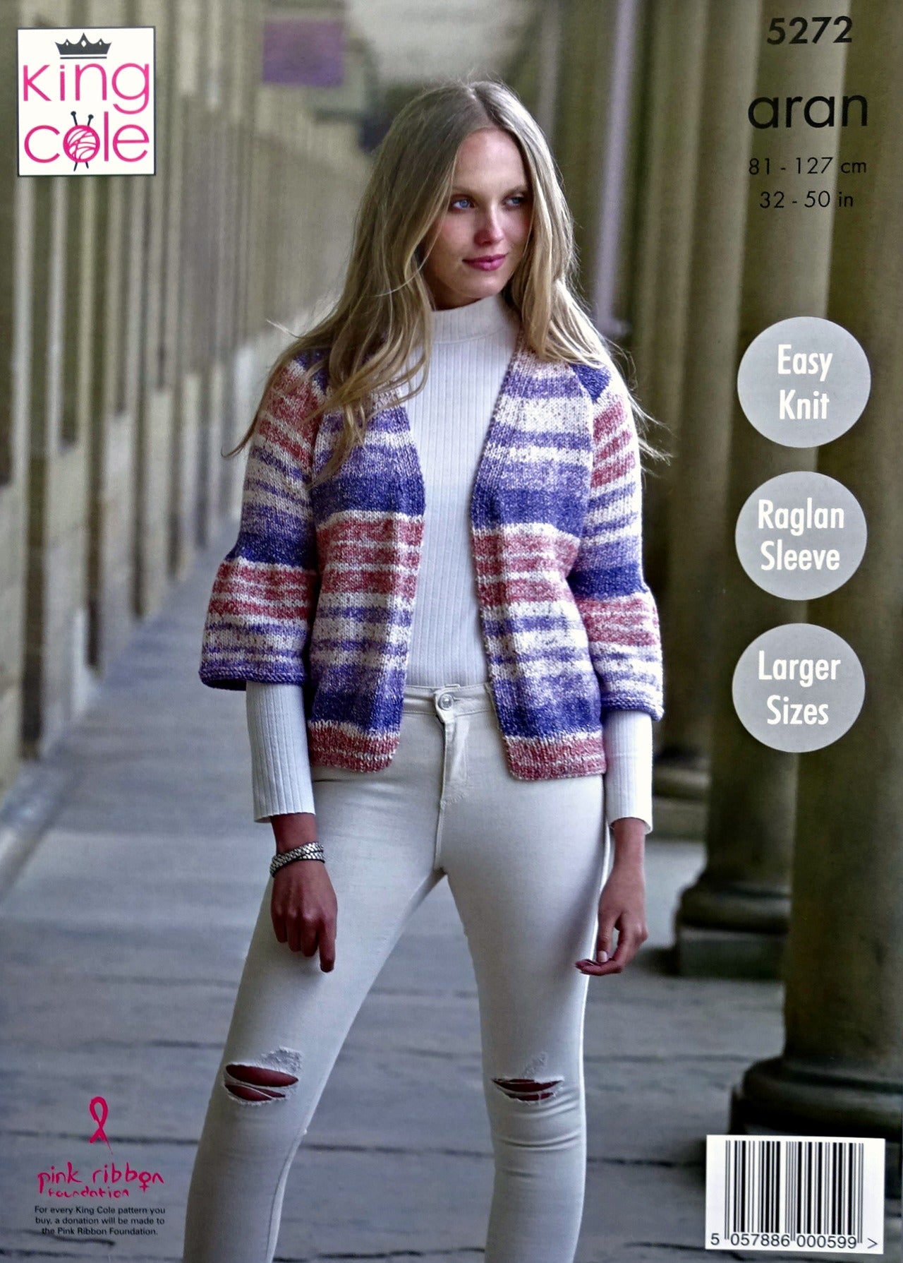 DIGITAL Knitting Pattern Ladies Easy Knit Cardigans Drifter Aran King Cole 5272