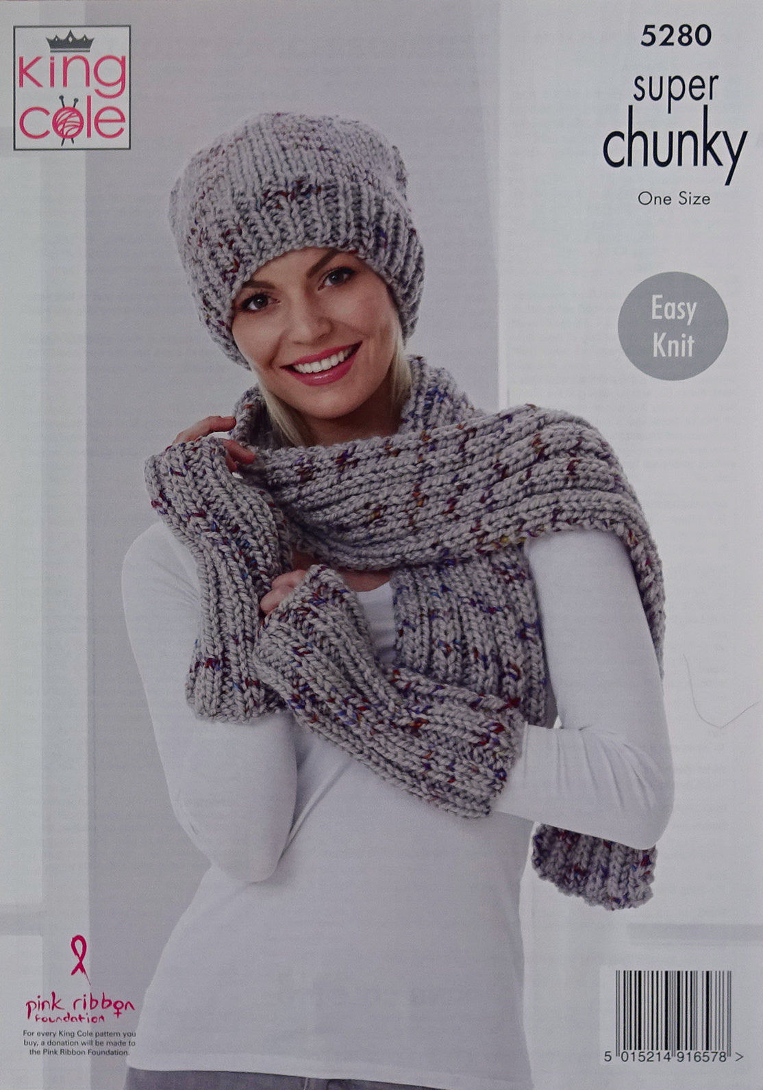 DIGITAL Knitting Pattern Ladies Waistcoat and Hat, Scarf Wristwarmers Super Chunky King Cole 5280