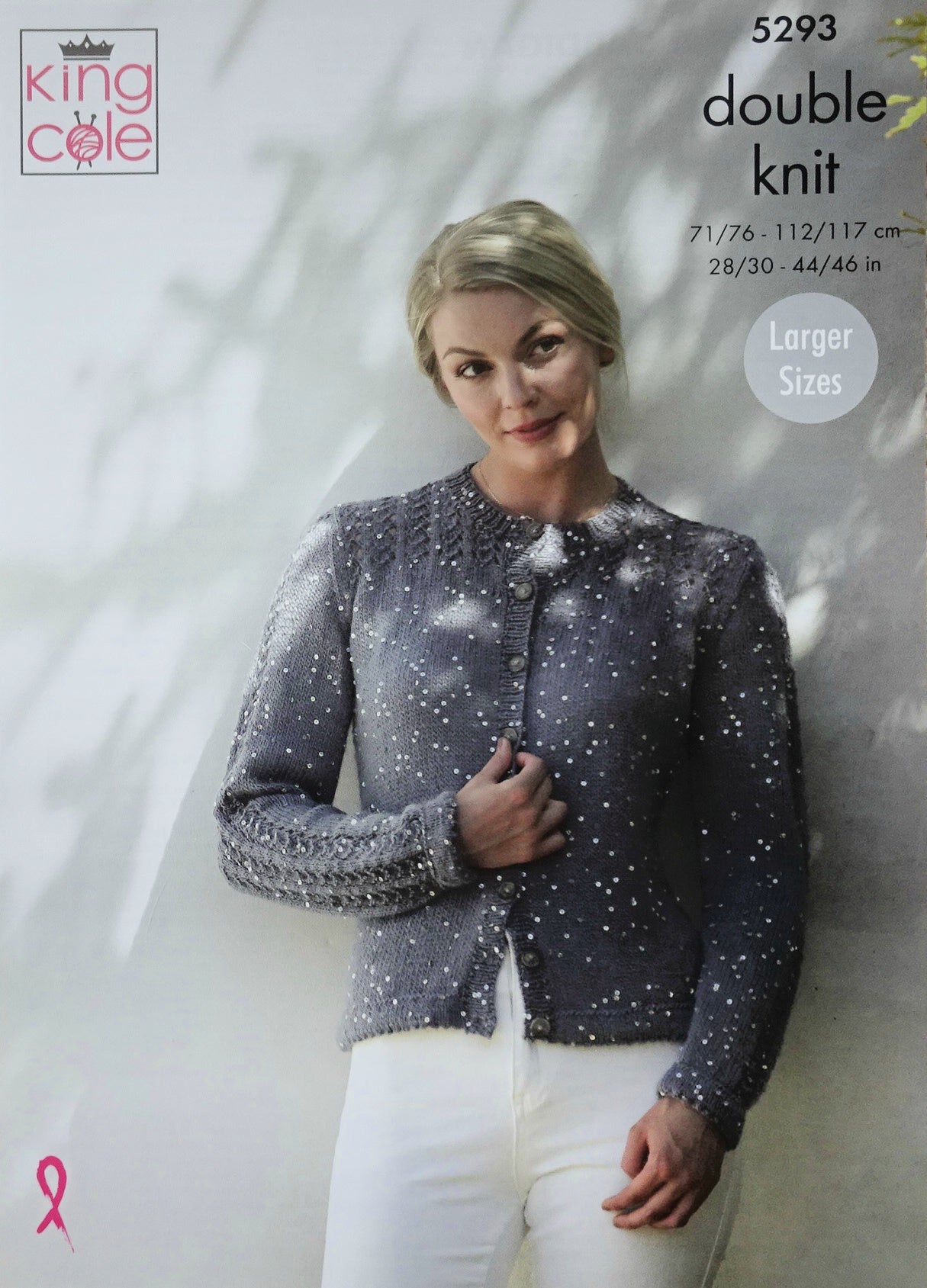 DIGITAL Knitting Pattern Ladies Lacy Cardigan & Jumper Galaxy DK King Cole 5293