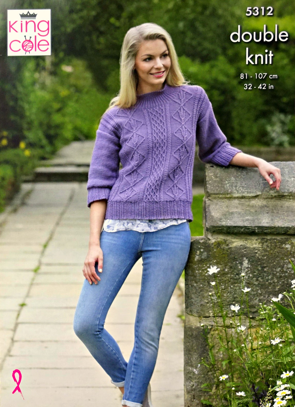 DIGITAL Knitting Pattern Ladies Cable Jumpers in 2 Lengths DK King Cole 5312