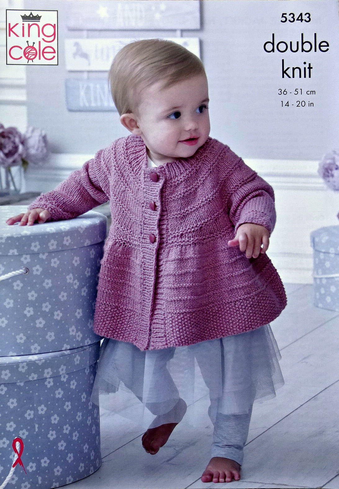 DIGITAL Knitting Pattern Babies Cardigan, Hat, Striped Blanket & Bootees DK King Cole 5343