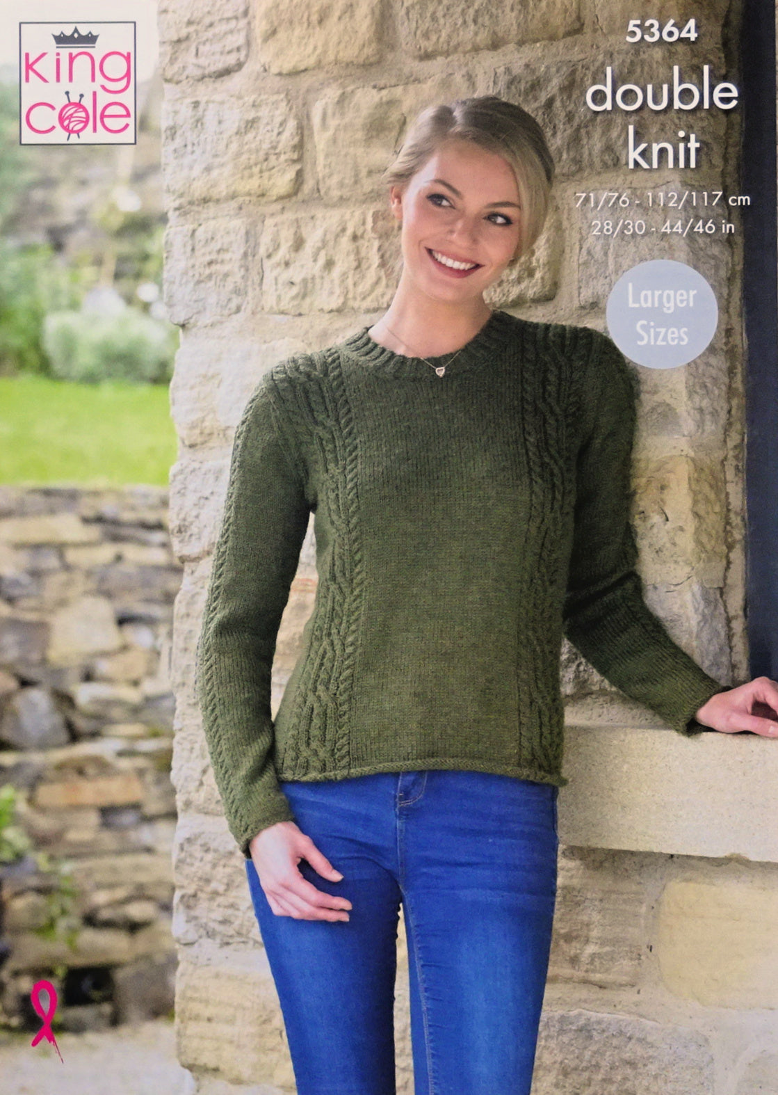 DIGITAL Knitting Pattern Ladies Long Sleeve Cable Jumper and Cardigan DK King Cole 5364