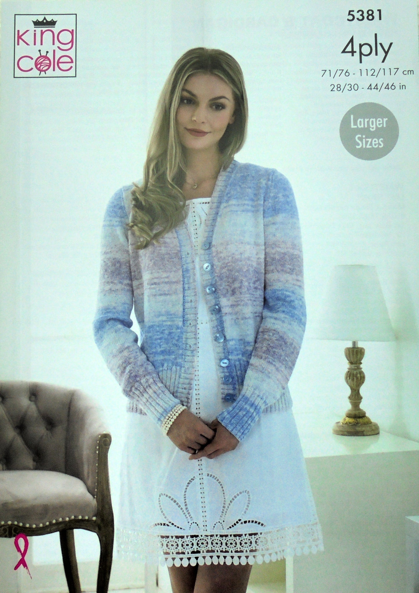 DIGITAL Knitting Pattern Ladies Easy Knit Cardigan and Long Waistcoat 4ply 5381 King Cole