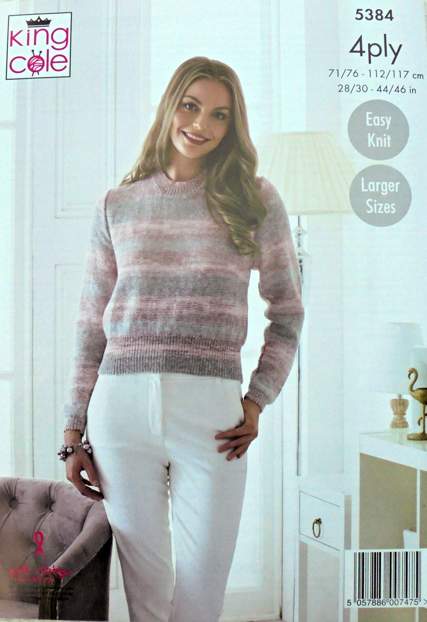 DIGITAL Knitting Pattern Ladies Easy Knit Cardigan and Jumper 4ply 5384 King Cole