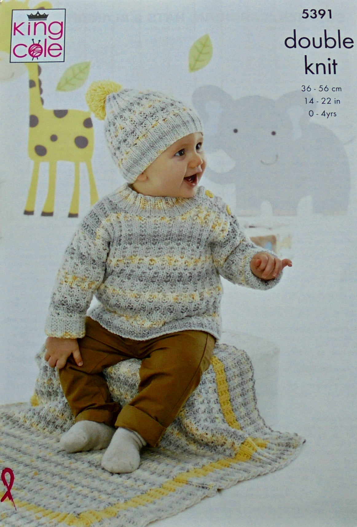 DIGITAL Knitting Pattern Baby Coat Jumper Blanket and Hats DK King Cole 5391