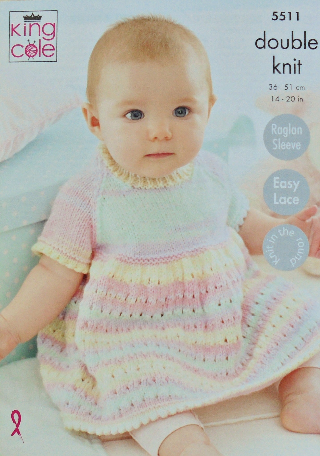 DIGITAL Knitting Pattern Babies Dress, Cardigan & Blanket Beaches DK King Cole 5511