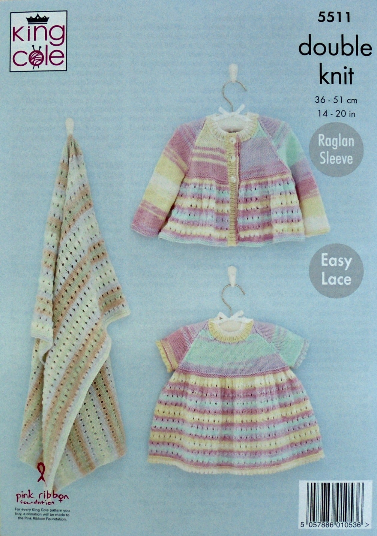 DIGITAL Knitting Pattern Babies Dress, Cardigan & Blanket Beaches DK King Cole 5511