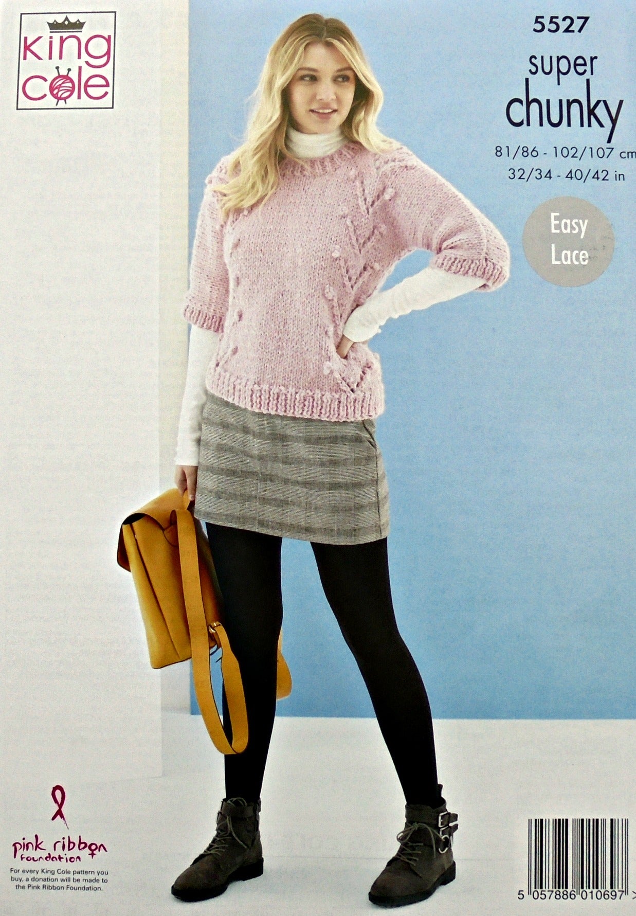 DIGITAL Knitting Pattern Ladies Easy Lace Jacket & Jumper Super Chunky King Cole 5527