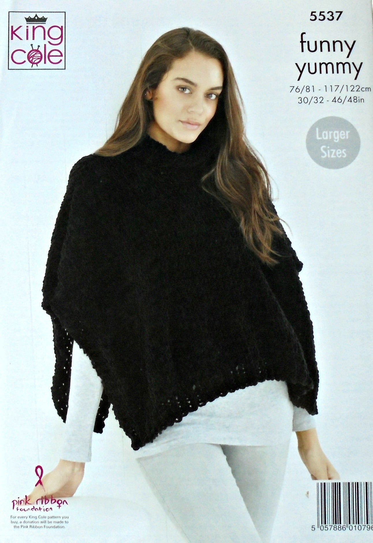 DIGITAL Knitting Pattern Ladies Easy Knit Jumper & Poncho/Tabbard Yummy Chunky King Cole 5537