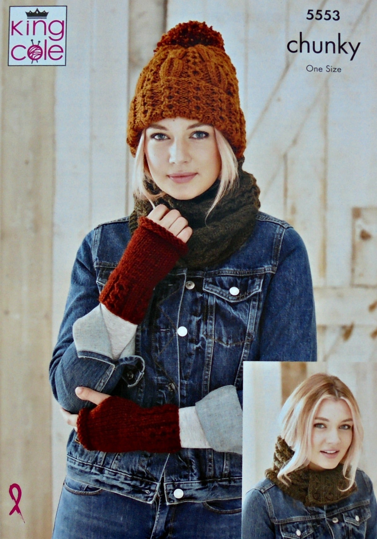 DIGITAL Knitting Pattern Ladies Hats Cowls Hand Warmers Boot Toppers Chunky King Cole 5553