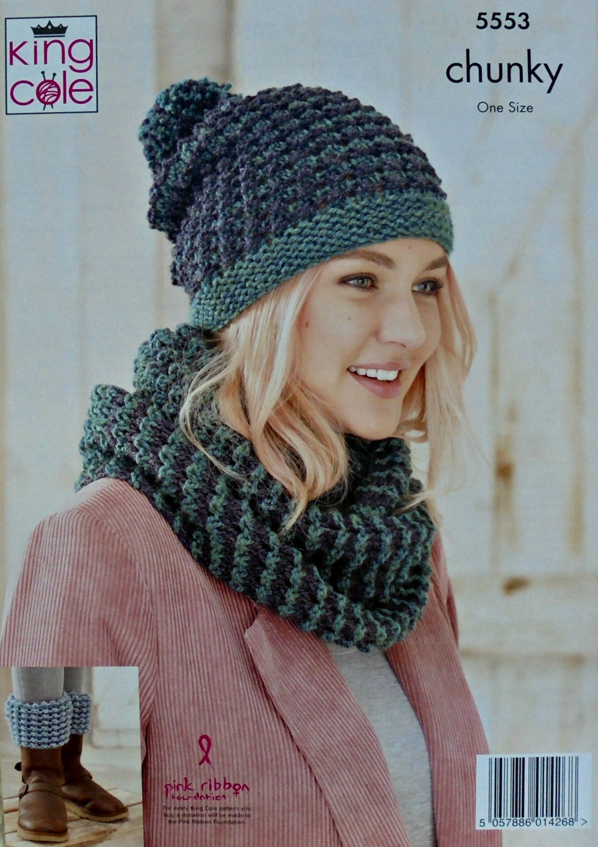 DIGITAL Knitting Pattern Ladies Hats Cowls Hand Warmers Boot Toppers Chunky King Cole 5553