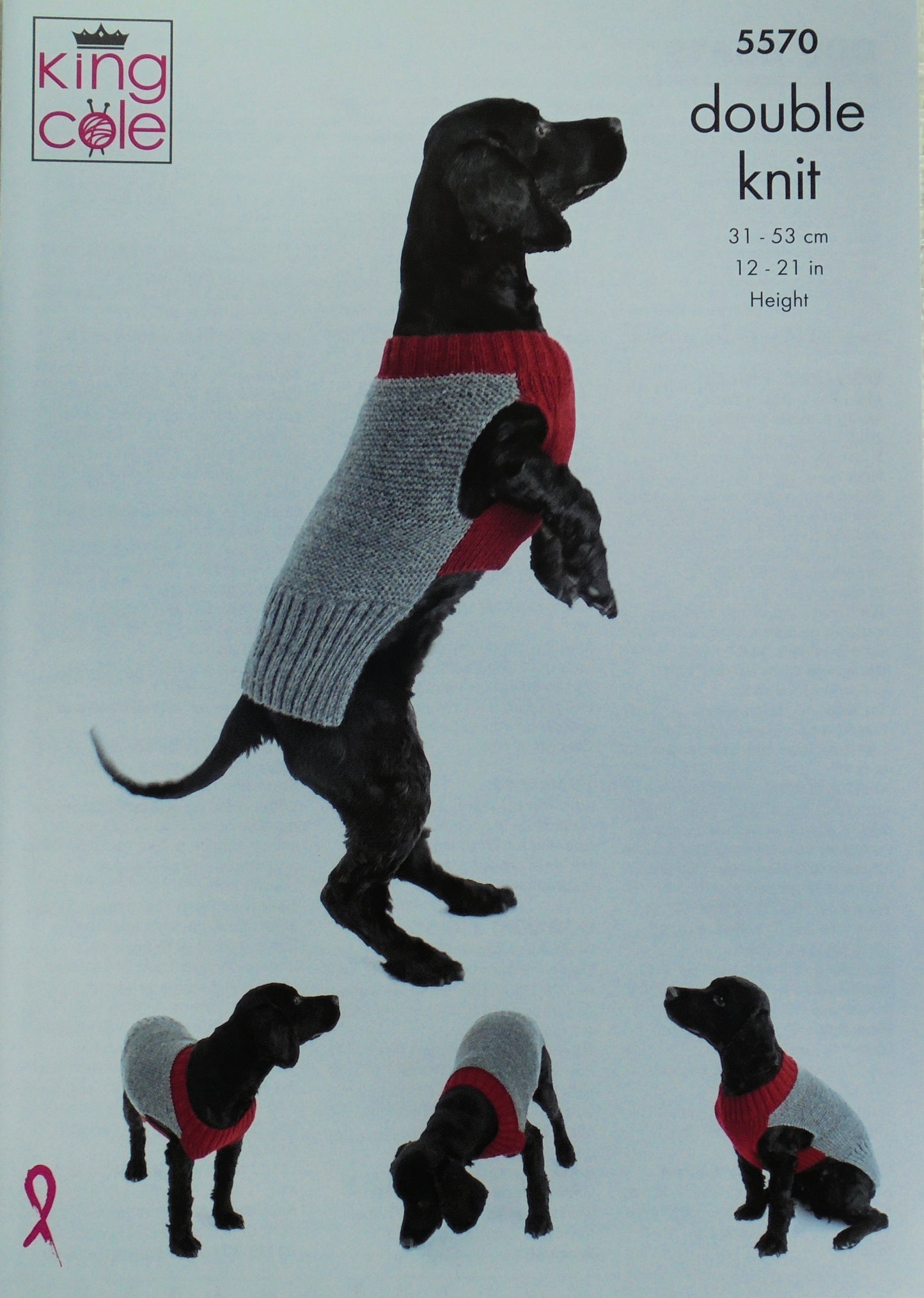DIGITAL Knitting Pattern 3 Styles Dogs Coats Moss/Garter/Stocking St DK King Cole 5570