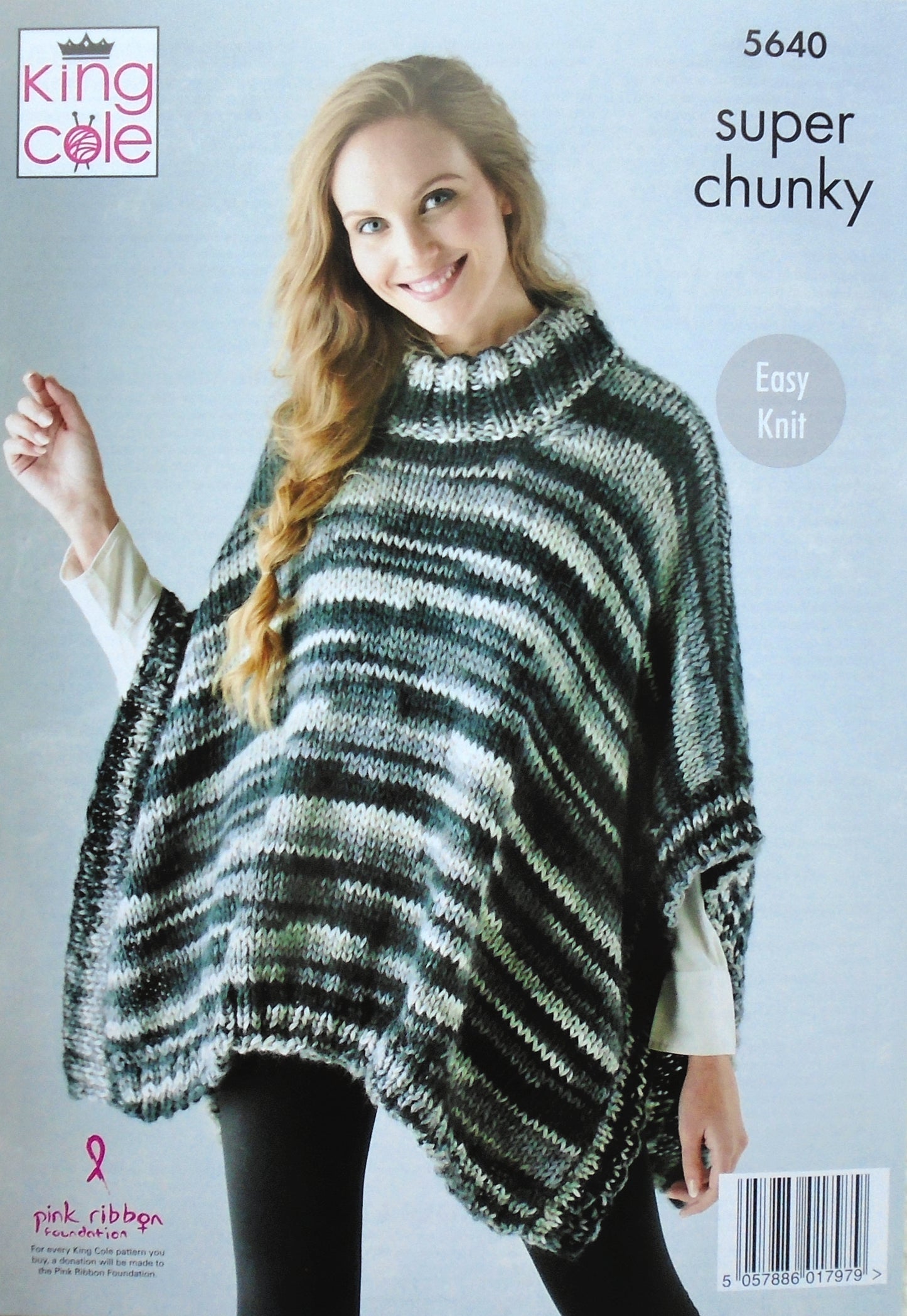 DIGITAL Knitting Pattern Ladies Easy Knit Poncho, Scarves, Wrap, Cowl, Wristwarmers & Hat Super Chunky King Cole 5640