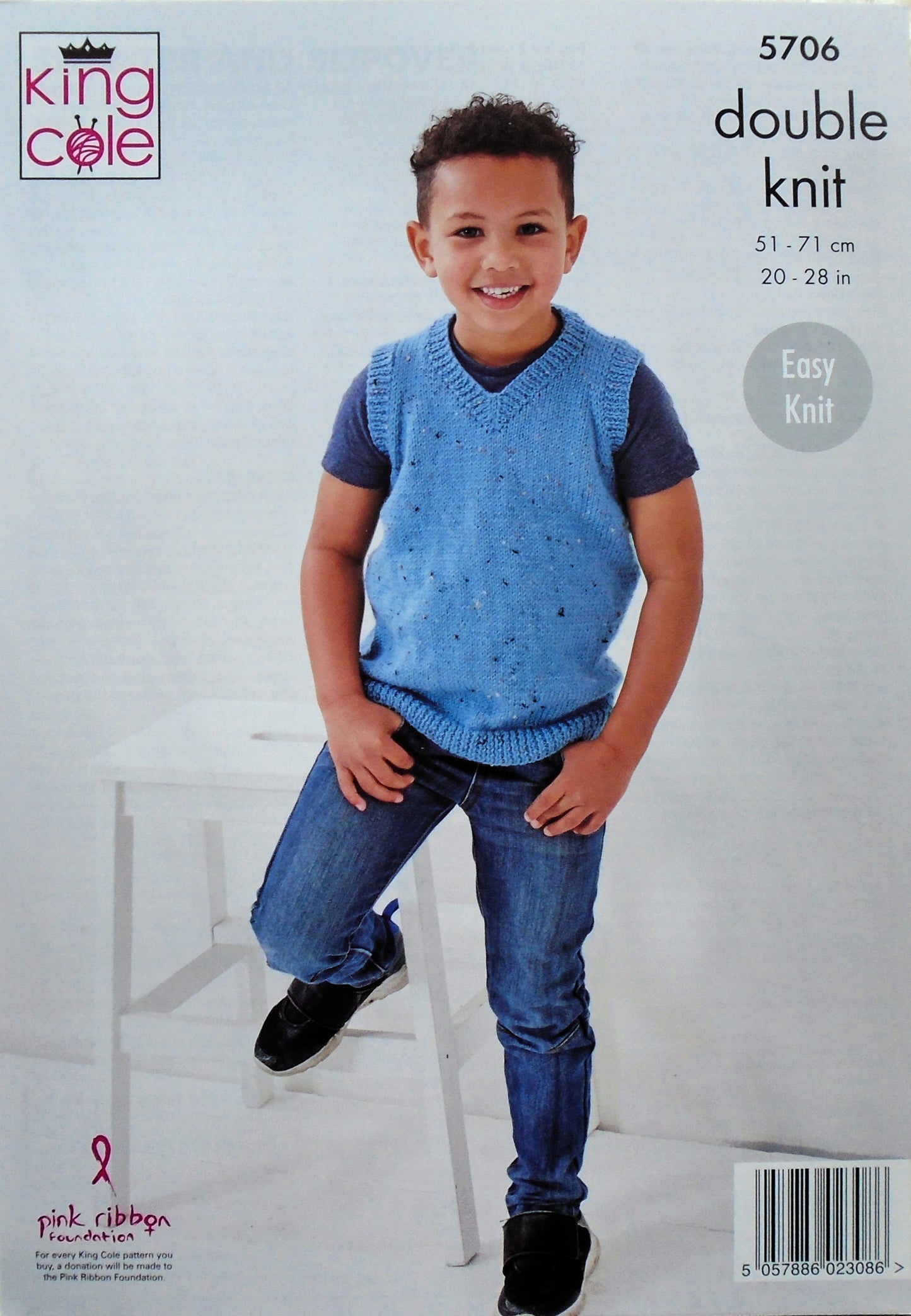 DIGITAL Knitting Pattern Childrens Jumper and Tank Top DK King Cole 5706