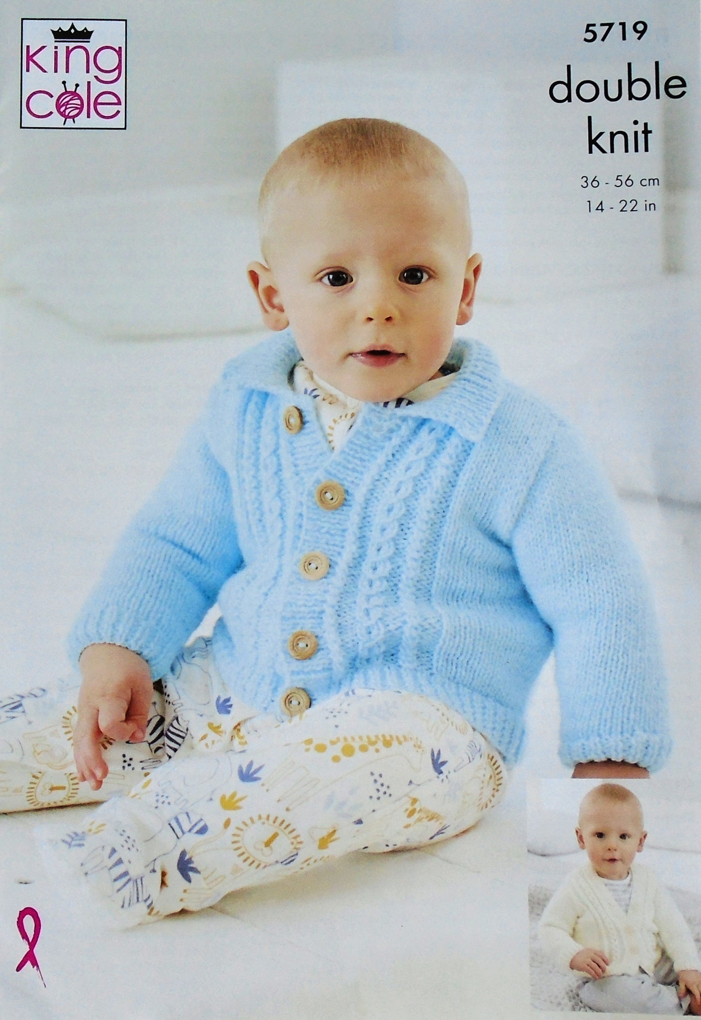 DIGITAL Knitting Pattern Baby Cable Jacket and Cardigans DK King Cole 5719