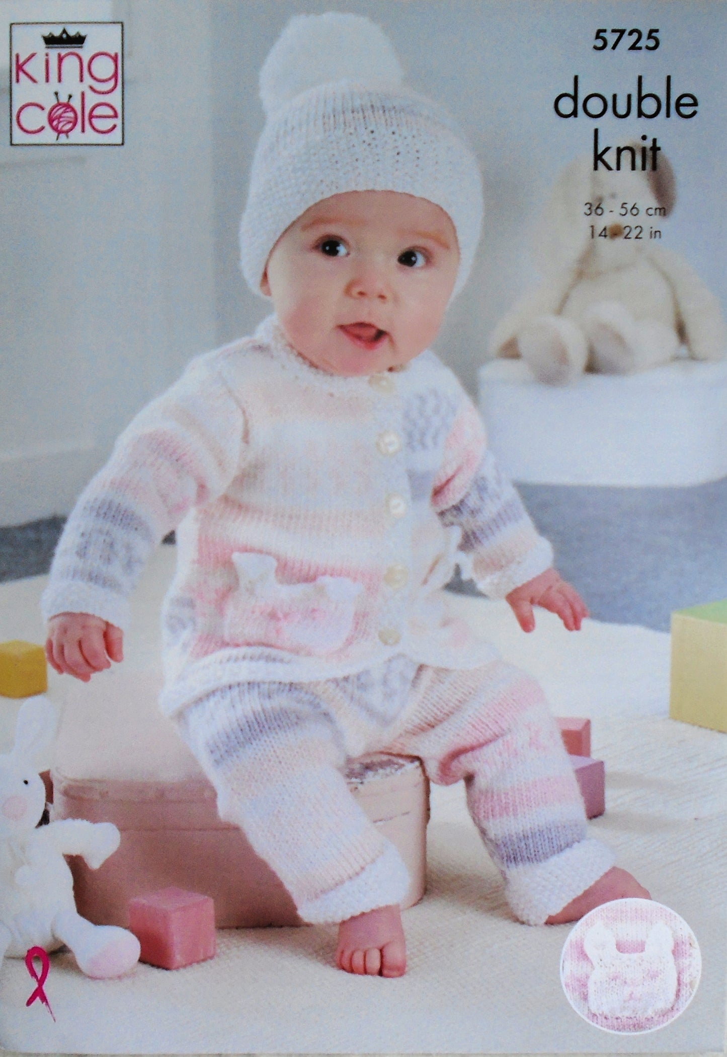 DIGITAL KNITTING PATTERN Baby Cardigan Trousers Hats & All-In-One DK King Cole 5725