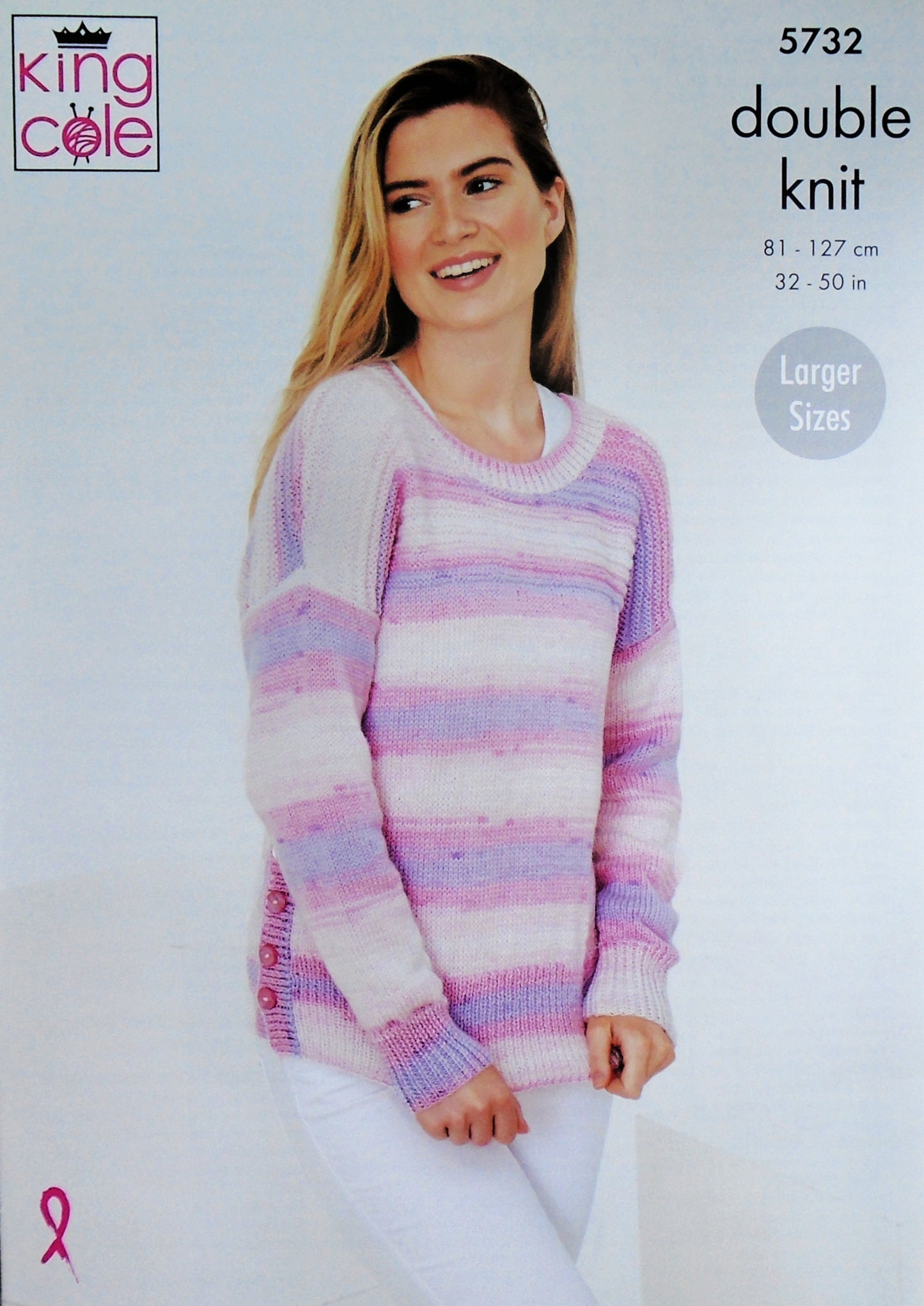 DIGITAL Knitting Pattern Ladies Cardigan & Jumper Side Vents Beaches DK King Cole 5732