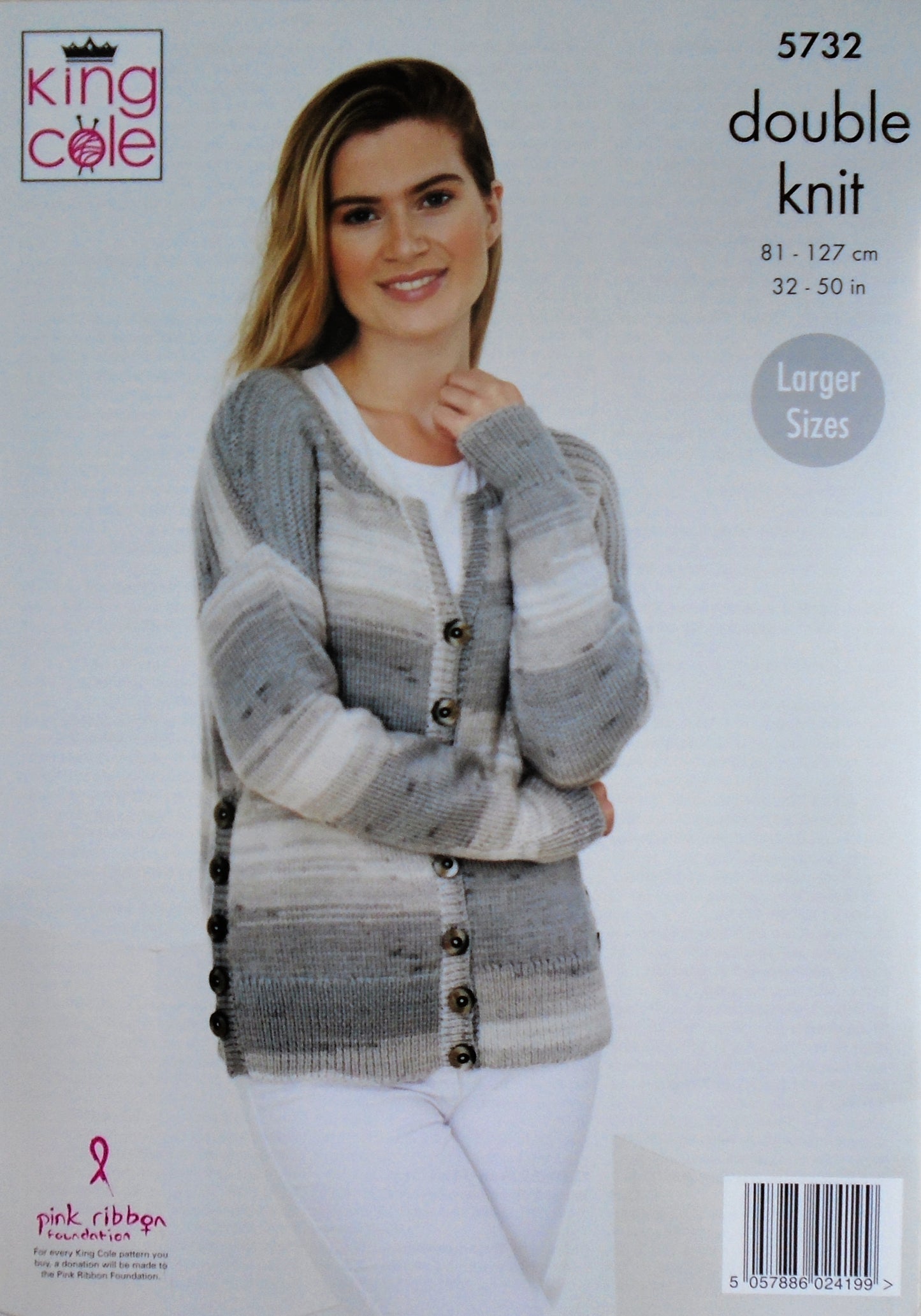 DIGITAL Knitting Pattern Ladies Cardigan & Jumper Side Vents Beaches DK King Cole 5732