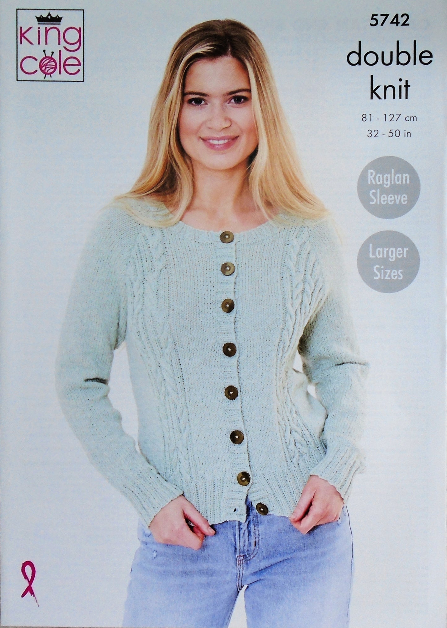 DIGITAL Knitting Pattern Ladies Cable Cardigan and Jumper Drifter DK King Cole 5742