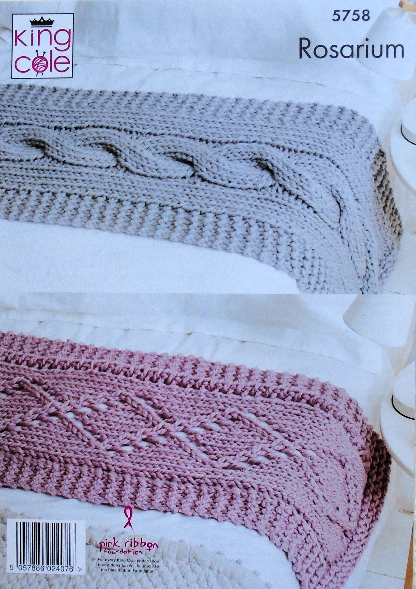 DIGITAL Knitting Pattern Ladies Easy Throw & Bed Runner 4 Designs Mega Chunky King Cole 5758