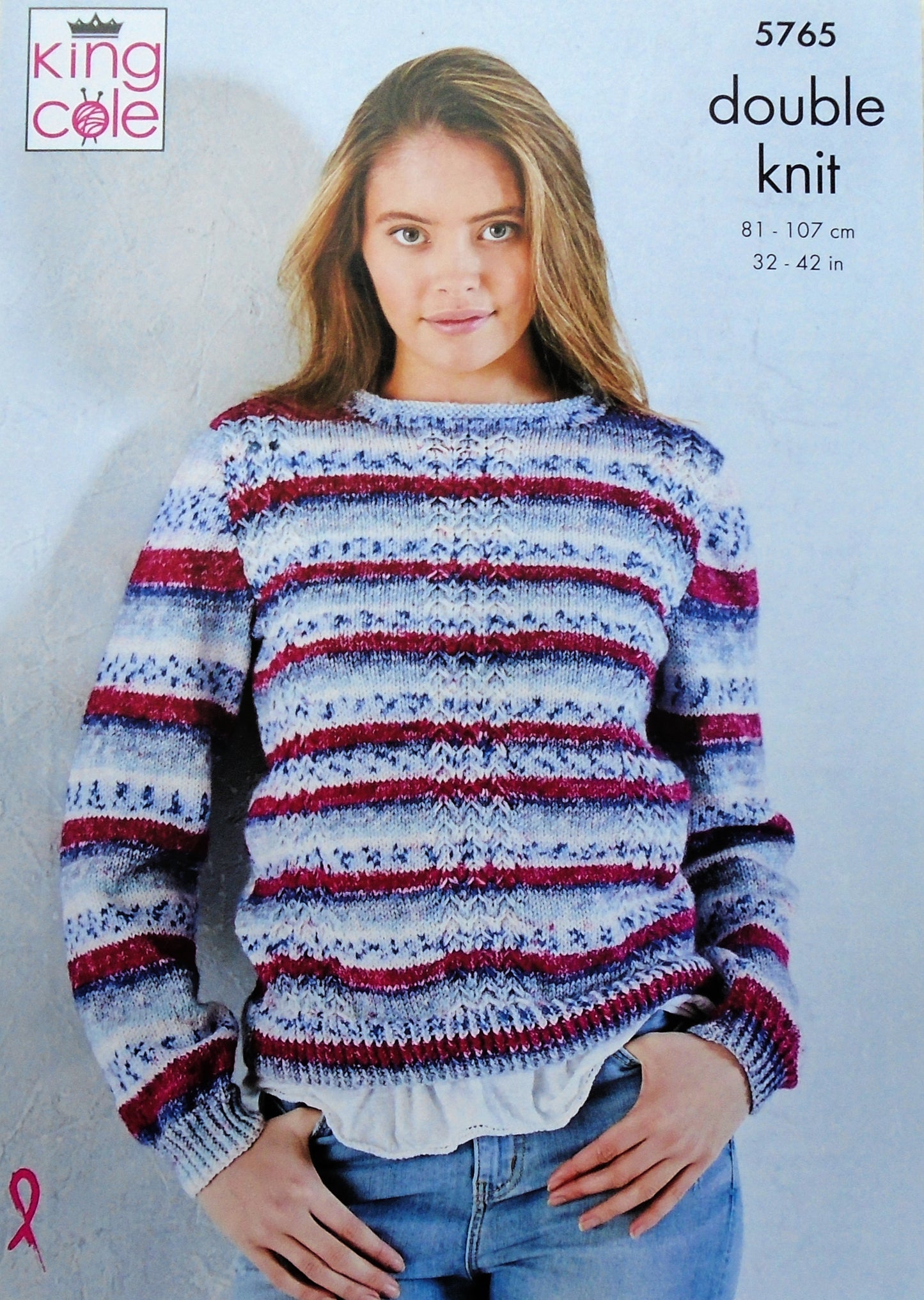 DIGITAL Knitting Pattern Ladies Textured Lace Cardigan and Jumper DK King Cole 5765