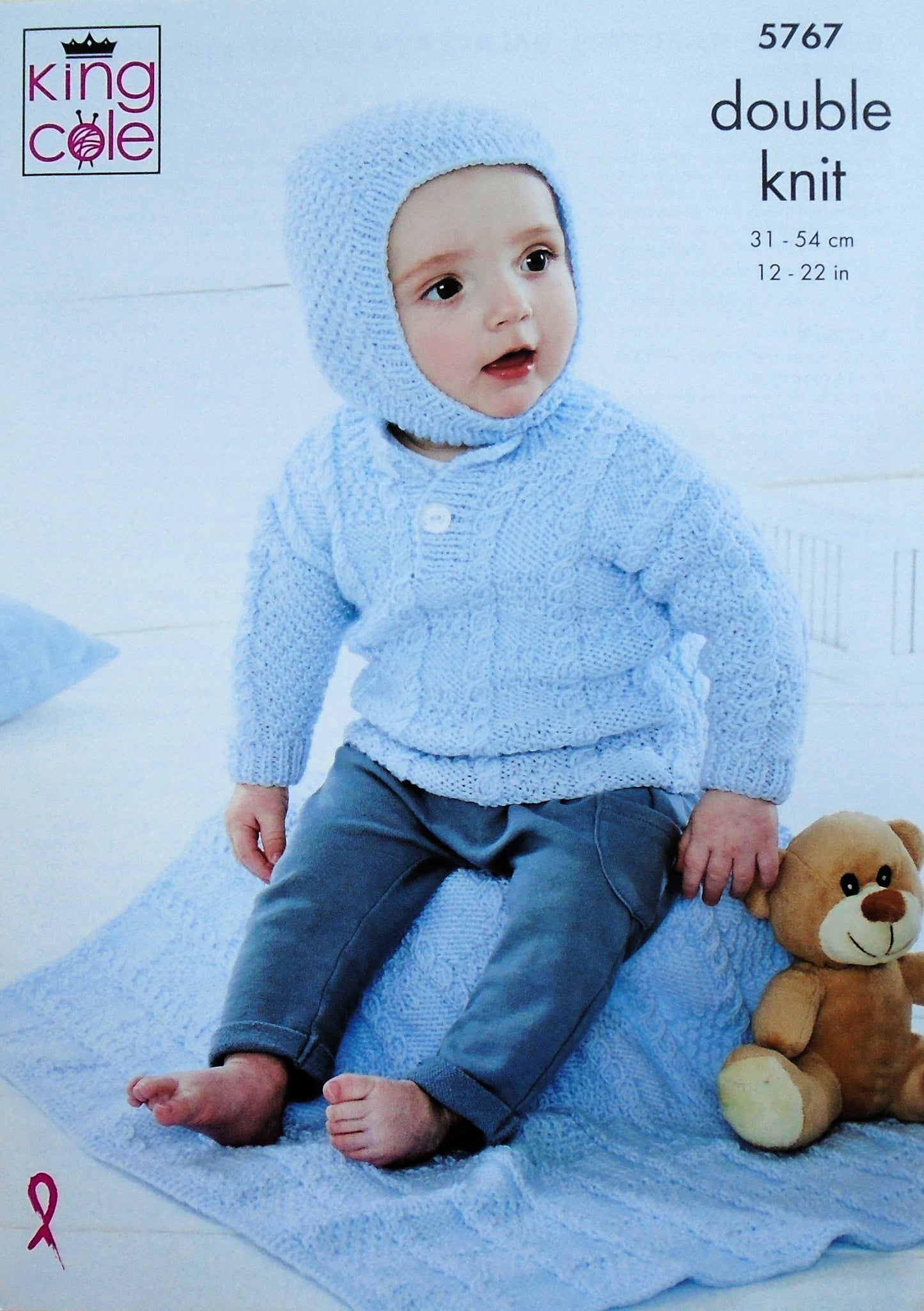 DIGITAL Knitting Pattern Baby's Jumpers Blanket Bootees & Hat DK King Cole 5767