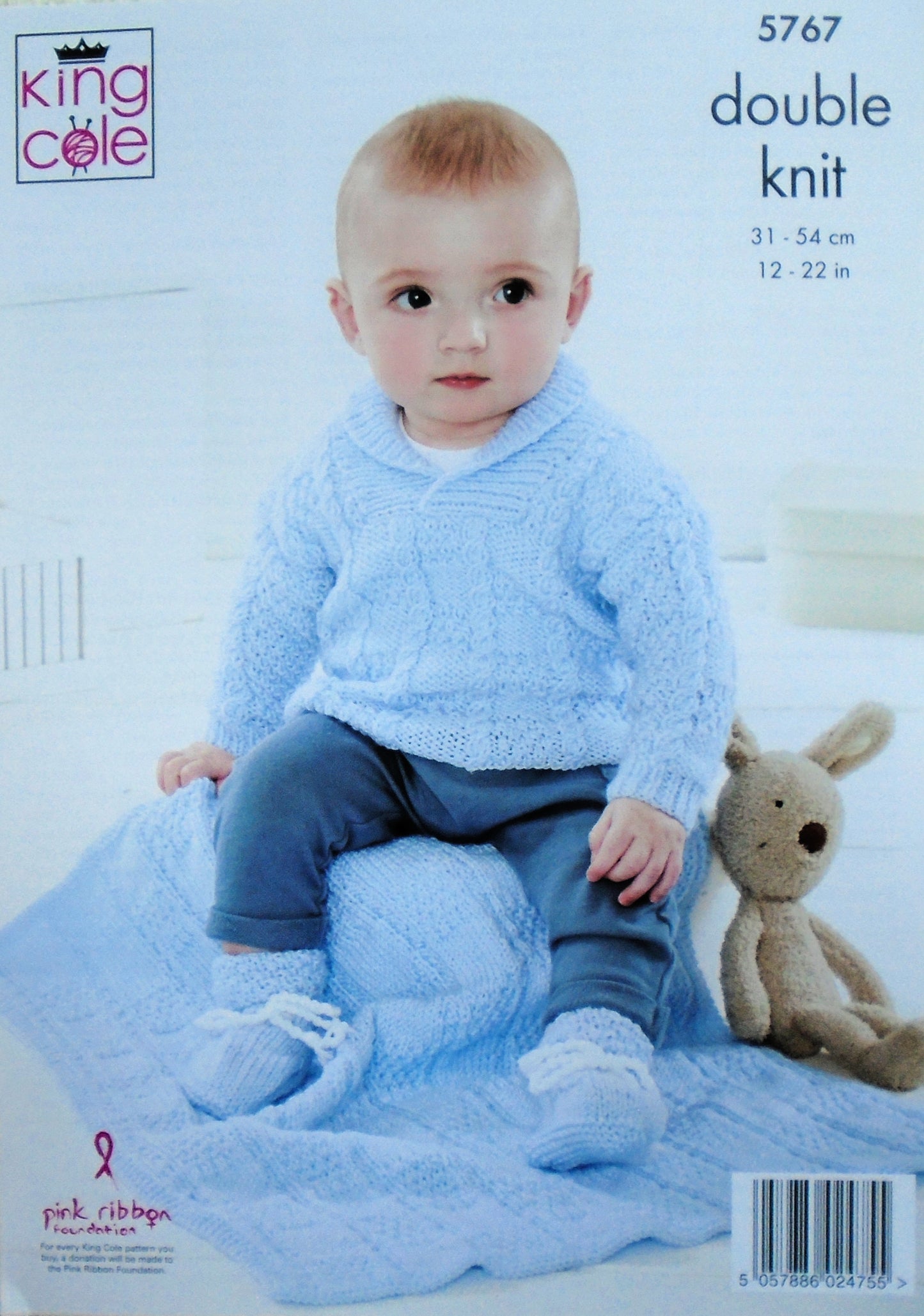 DIGITAL Knitting Pattern Baby's Jumpers Blanket Bootees & Hat DK King Cole 5767