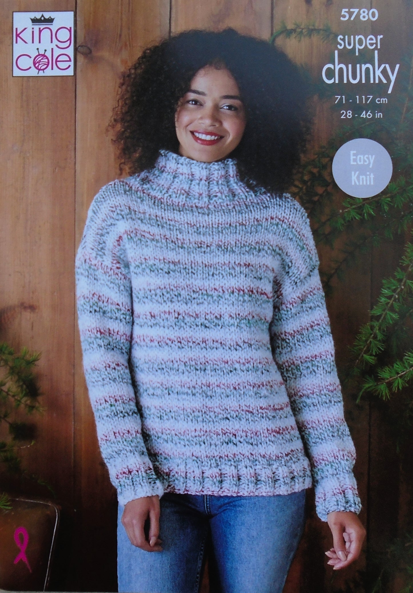 DIGITAL Knitting Pattern Ladies Easy Knit Revere Collar Jacket and Stand Neck Jumper Super Chunky 5780