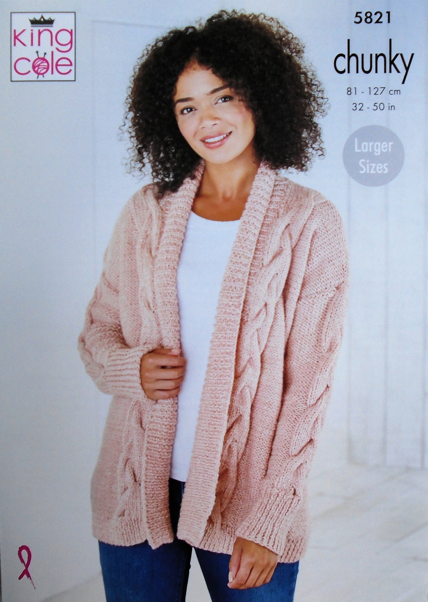 DIGITAL Knitting Pattern Ladies Cable Jumper and Jacket Chunky 5821