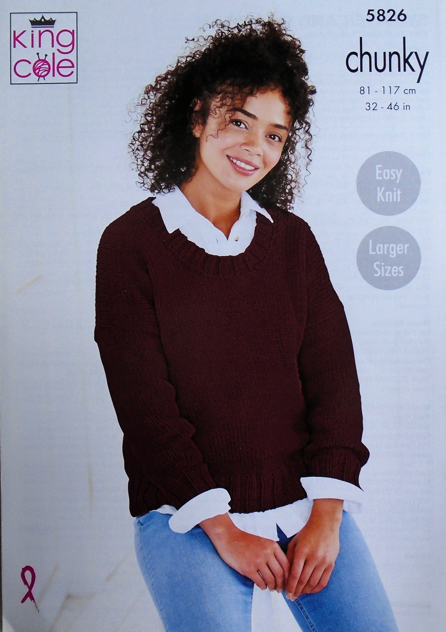 DIGITAL Knitting Pattern Ladies Very Easy Knit Jumper & Jacket Chunky King Cole 5826
