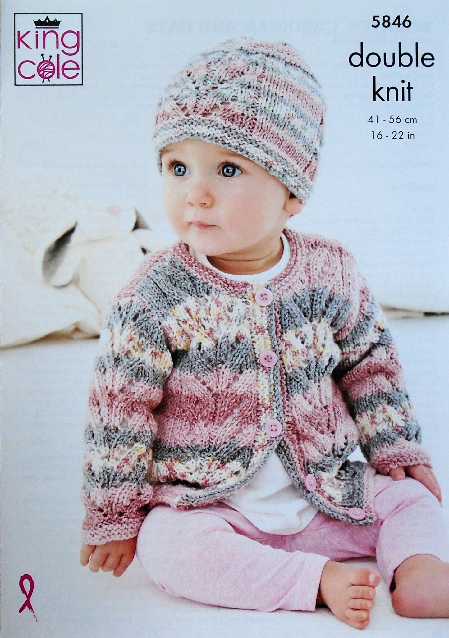 DIGITAL Knitting Pattern Baby Textured Jumper Lace Coat & Hats DK King Cole 5846