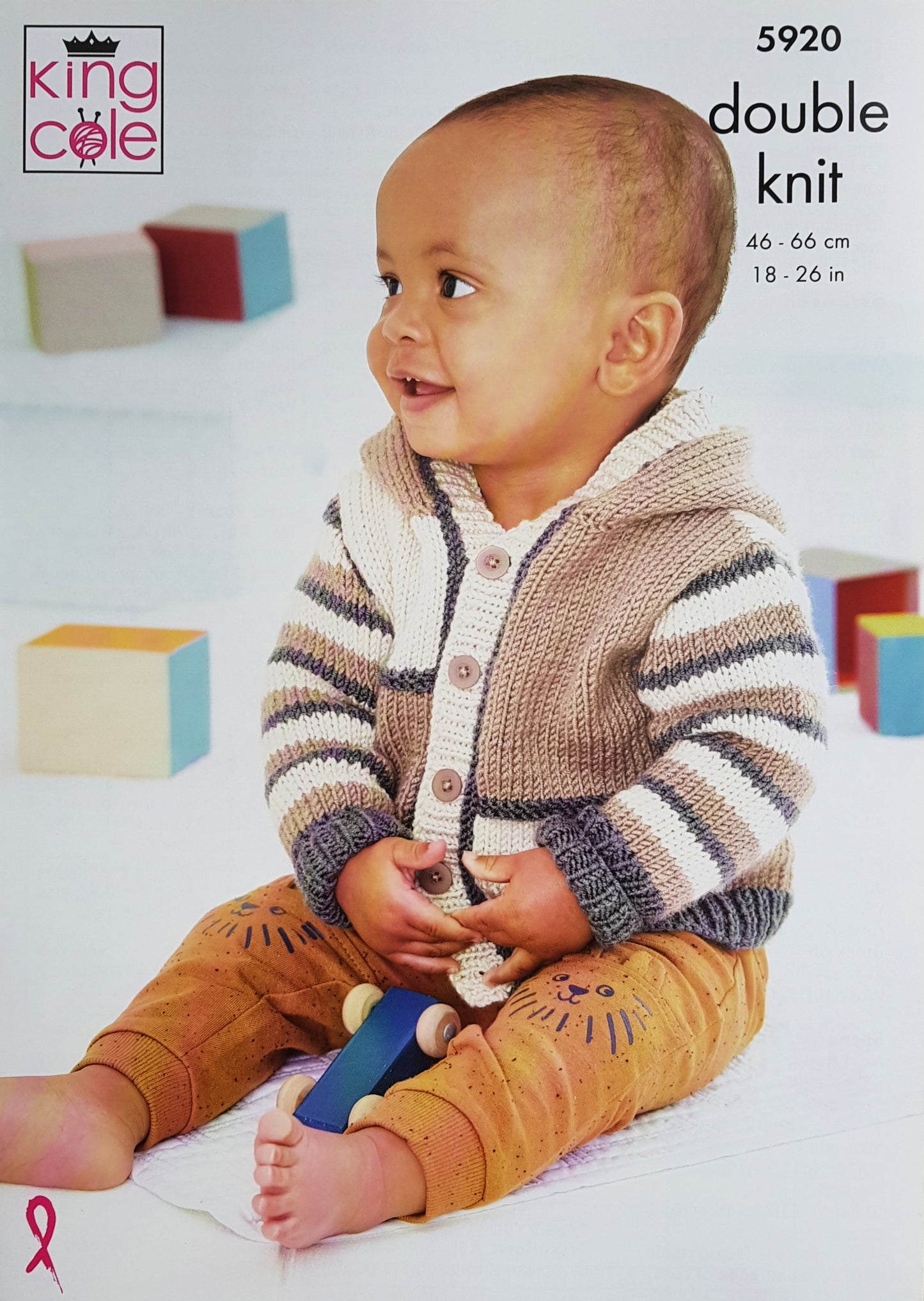 DIGITAL Knitting Pattern Baby/Childrens Striped Hoodie and Jumper with Pockets DK 5920 King Cole