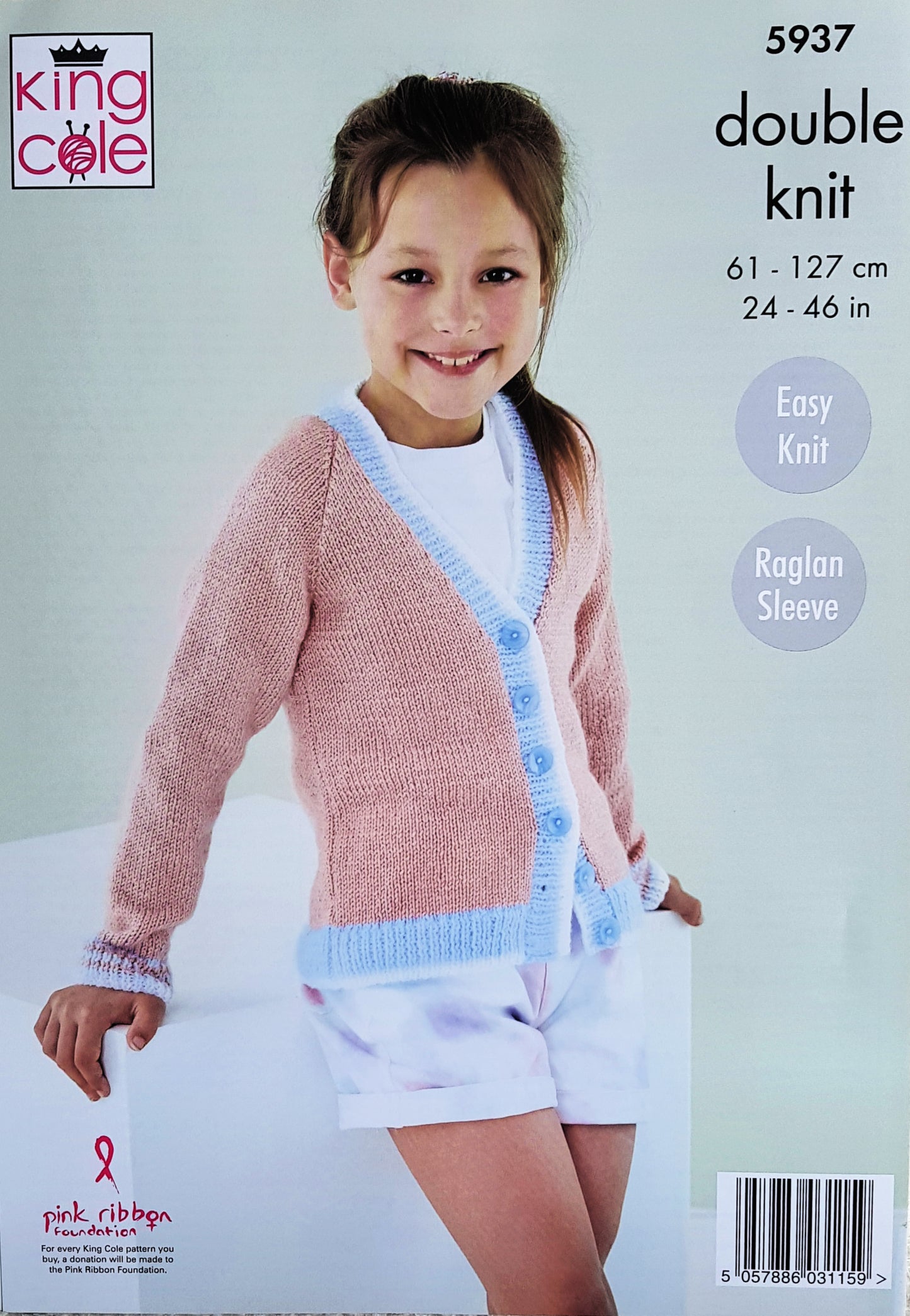 DIGITAL Knitting Pattern Ladies/Girls Striped Jumper & Cardigan DK King Cole 5937