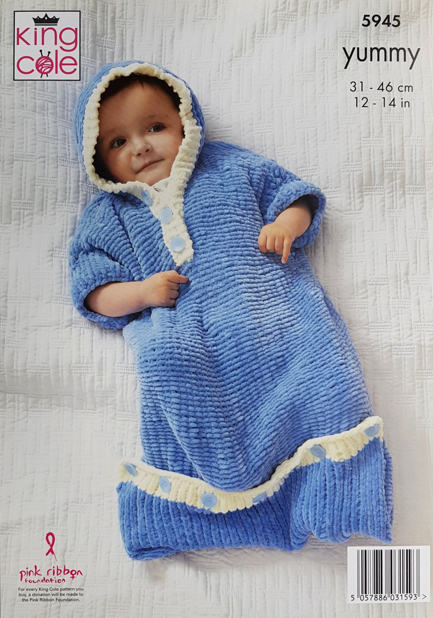 DIGITAL Knitting Pattern Baby Top Sleeping Bag and Blanket Yummy Chunky King Cole 5945