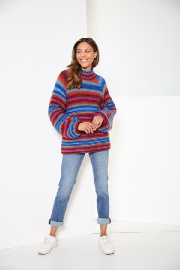 DIGITAL Knitting Pattern Ladies Jumper, Cardigan & Hat Riot Chunky King Cole 6074