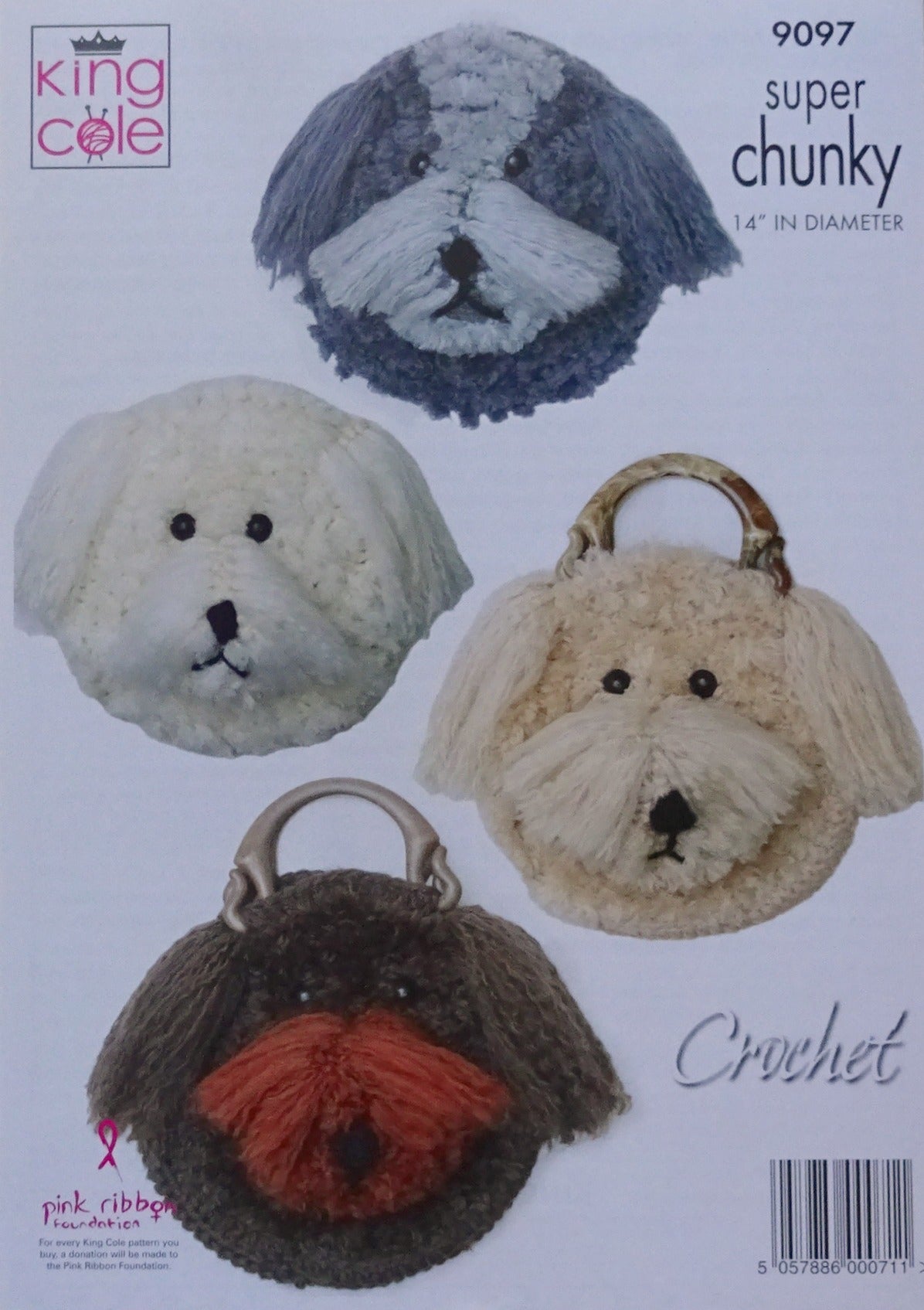 DIGITAL Crochet Pattern Dog Handbag and Pyjama Case Super Chunky King Cole 9097