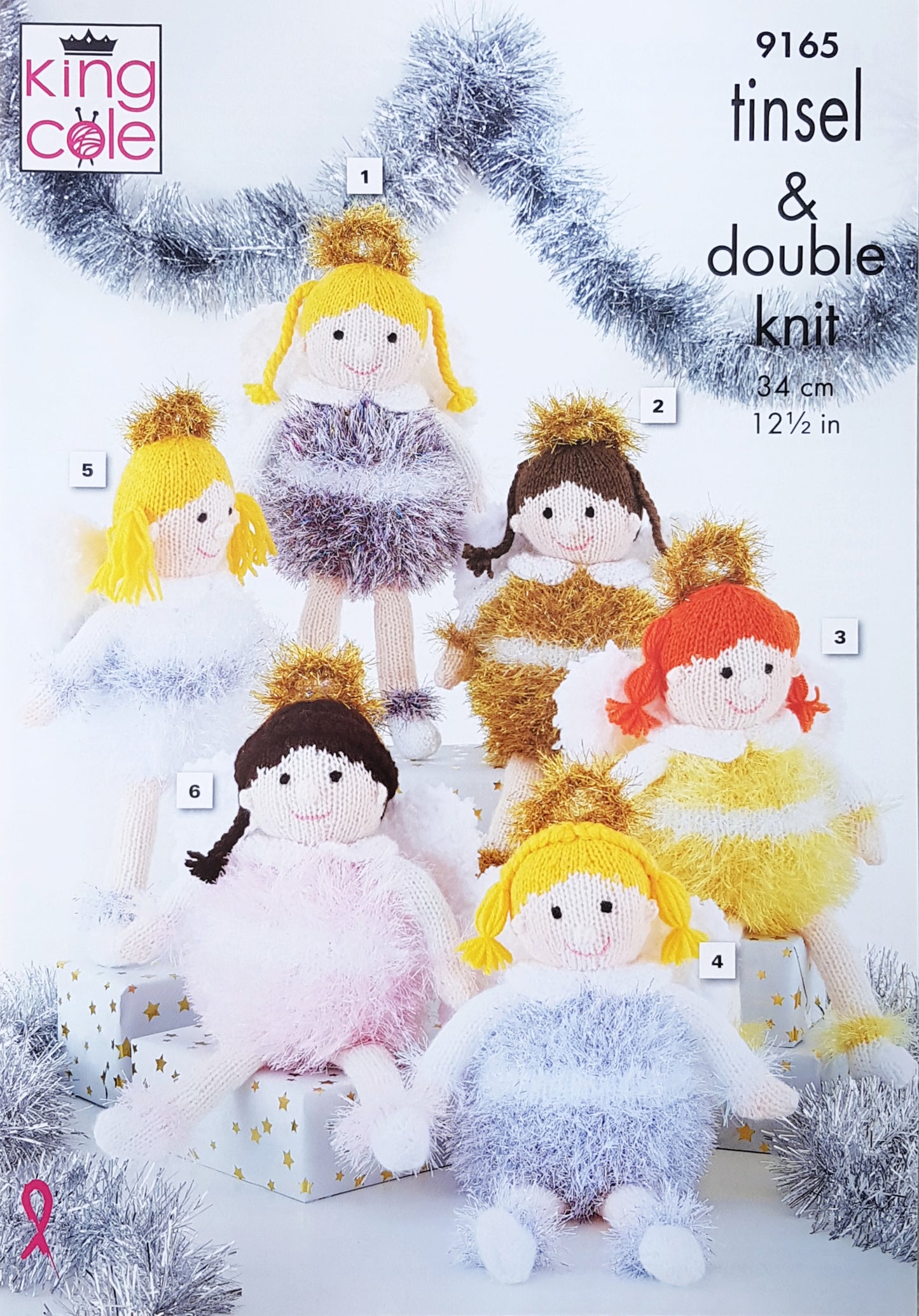 DIGITAL Knitting Pattern Little Angels Soft Toys Tinsel Yarn King Cole 9165